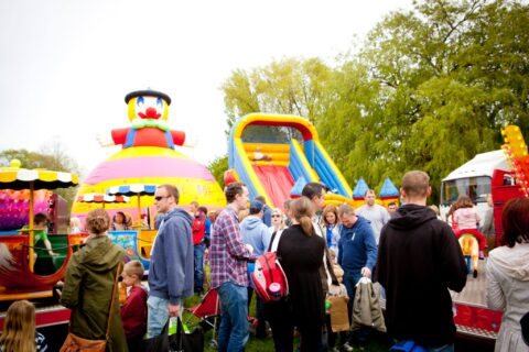 Community Day 2014 bouncy castle